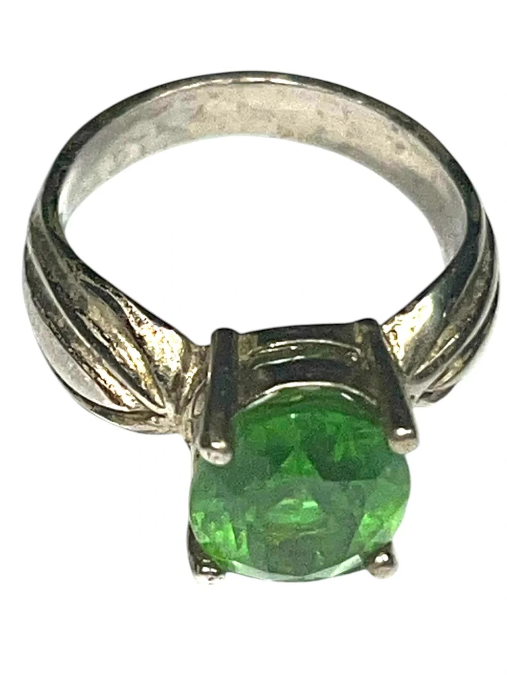 Mt St Helens Volcano Helenite Badavici Sterling Silver Ring HSN Size 5